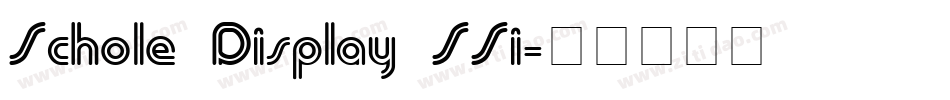 Schole Display SSi字体转换